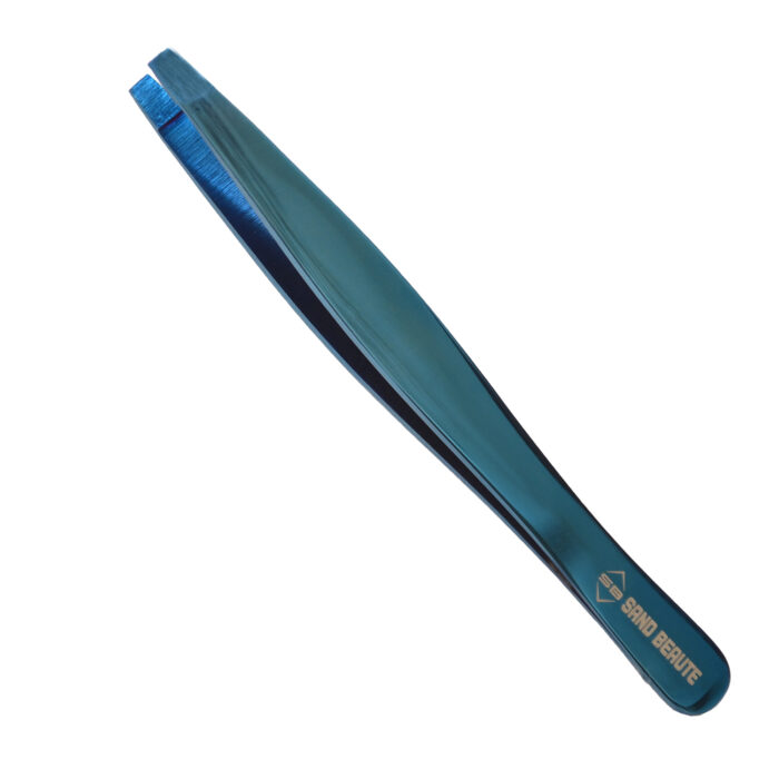 Shine Blue Flat Tip Tweezer