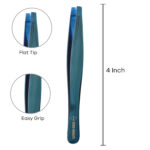 Shine Blue Flat Tip Tweezer Details